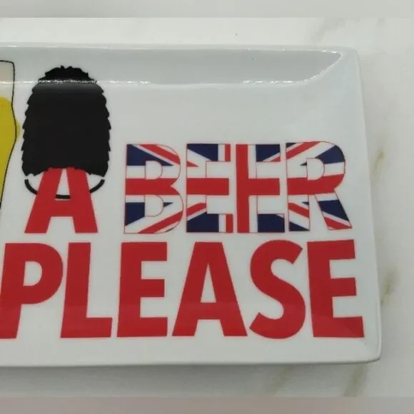 Crate&Barrel British Beer Tray Dish England Crate and Barrel - Picture 4 of 7